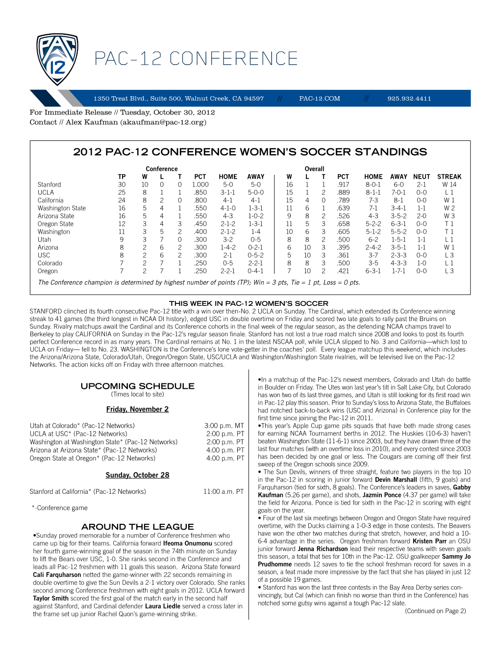 Pac-10 Conference Pac-12 Conference