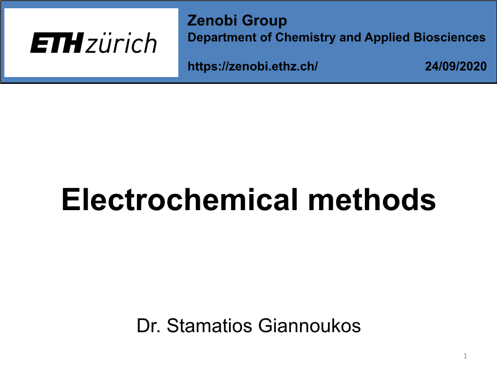 Electrochemical Methods