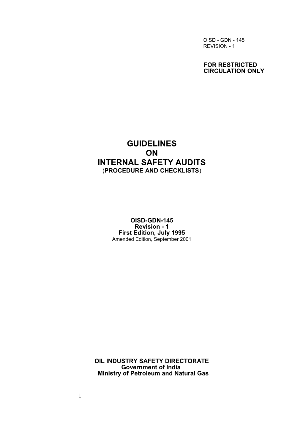 Internal Safety Audits