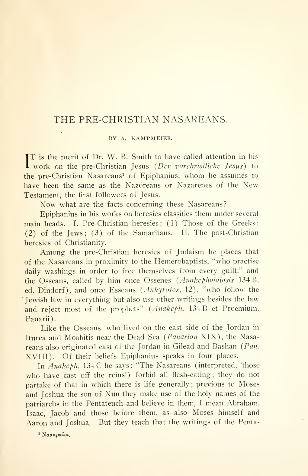 The Pre-Christian Nasareans