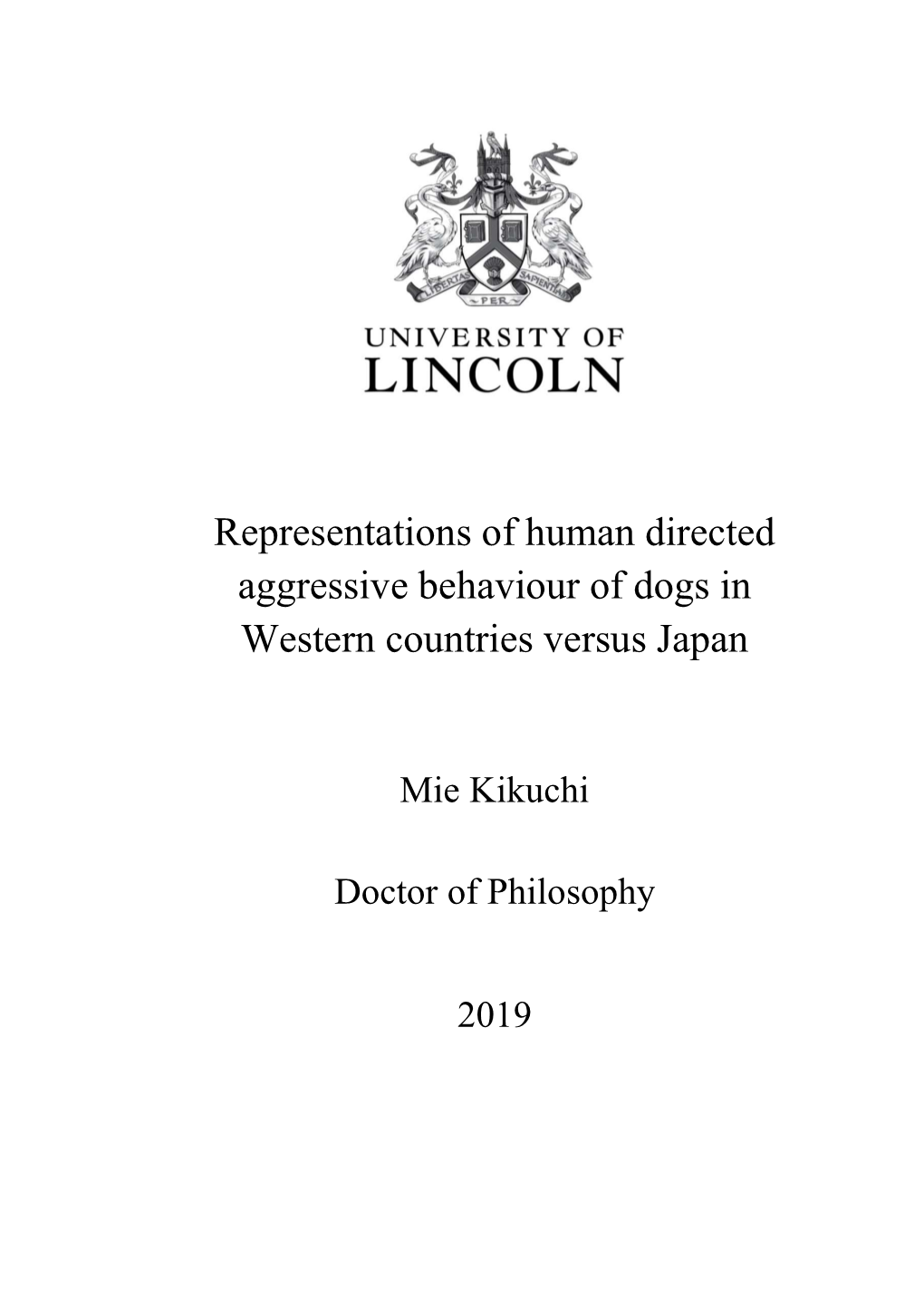 Representations of Human Directed Aggressive Behaviour of Dogs in Western Countries Versus Japan