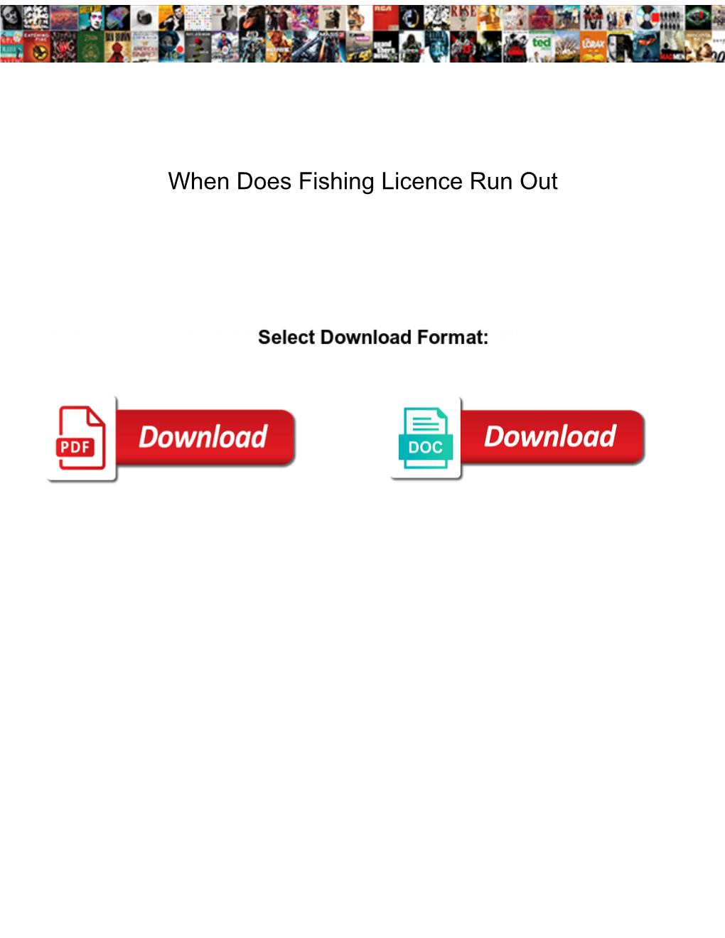 When Does Fishing Licence Run Out