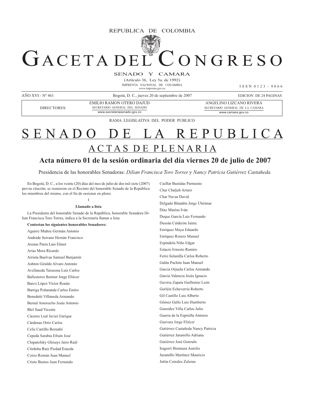 G Aceta Del Congreso