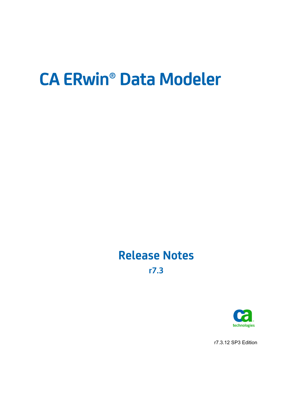 CA Erwin Data Modeler Release Notes