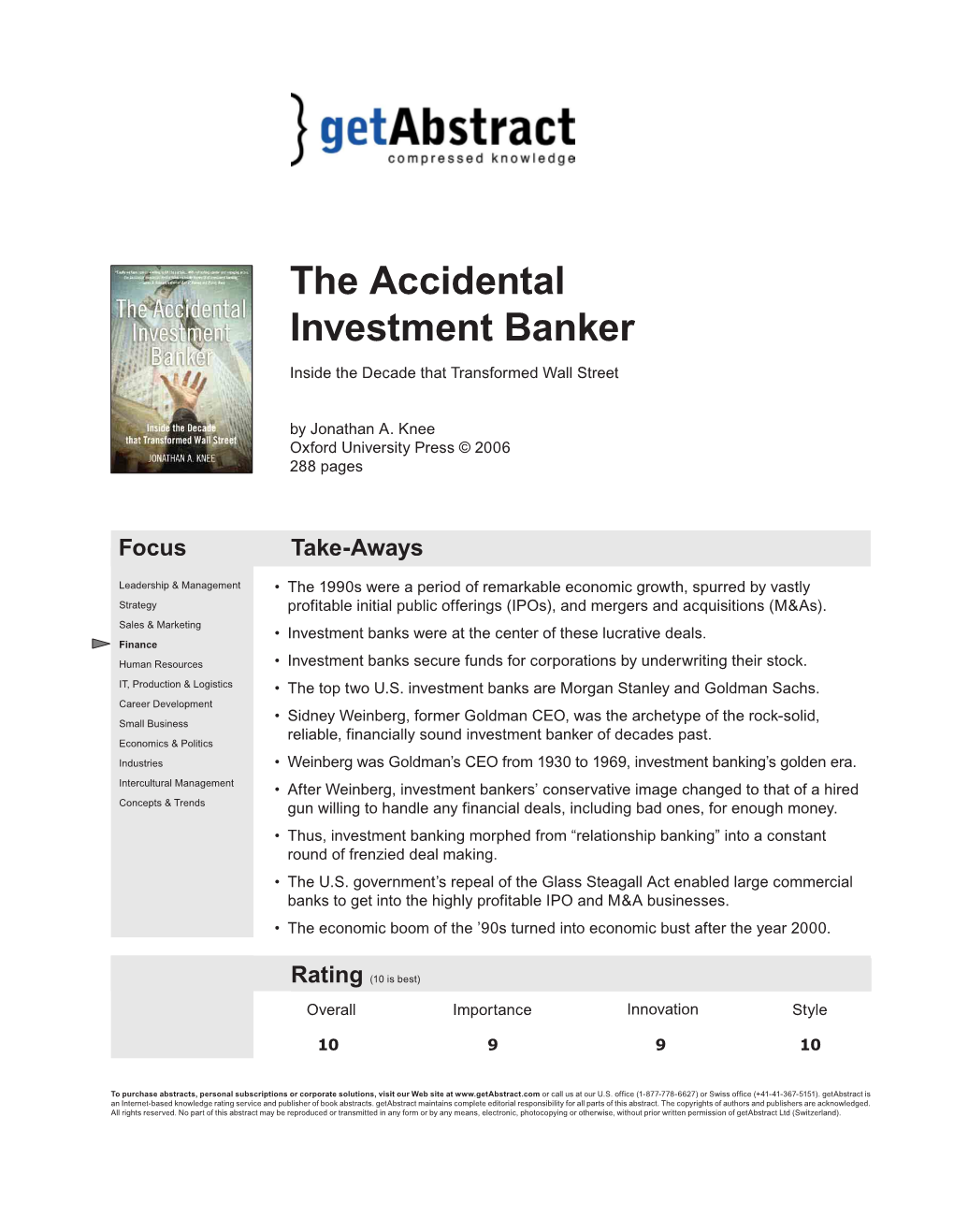 The Accidental Investment Banker