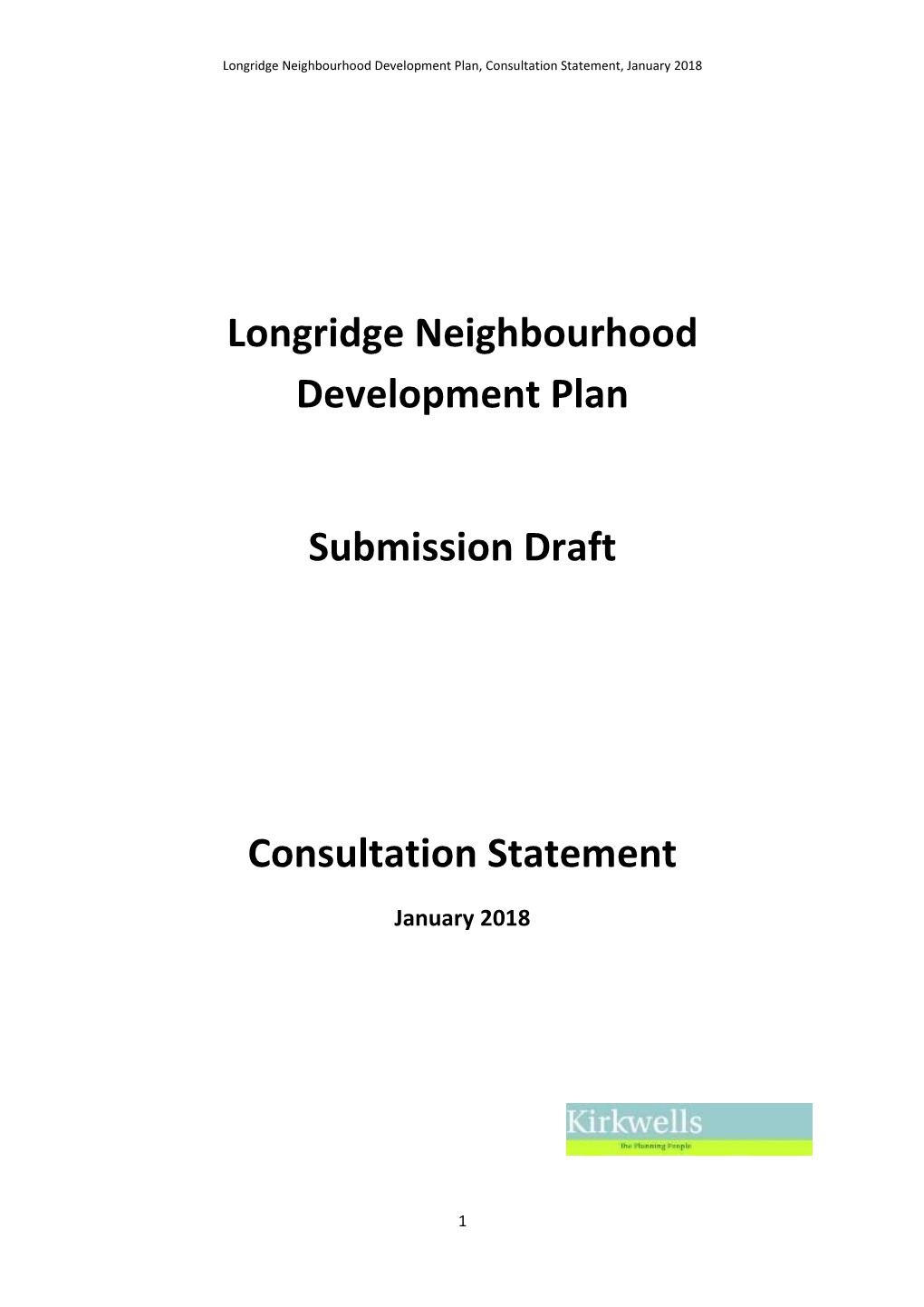 Longridge Neighbourhood Development Plan Submission Draft Consultation Statement