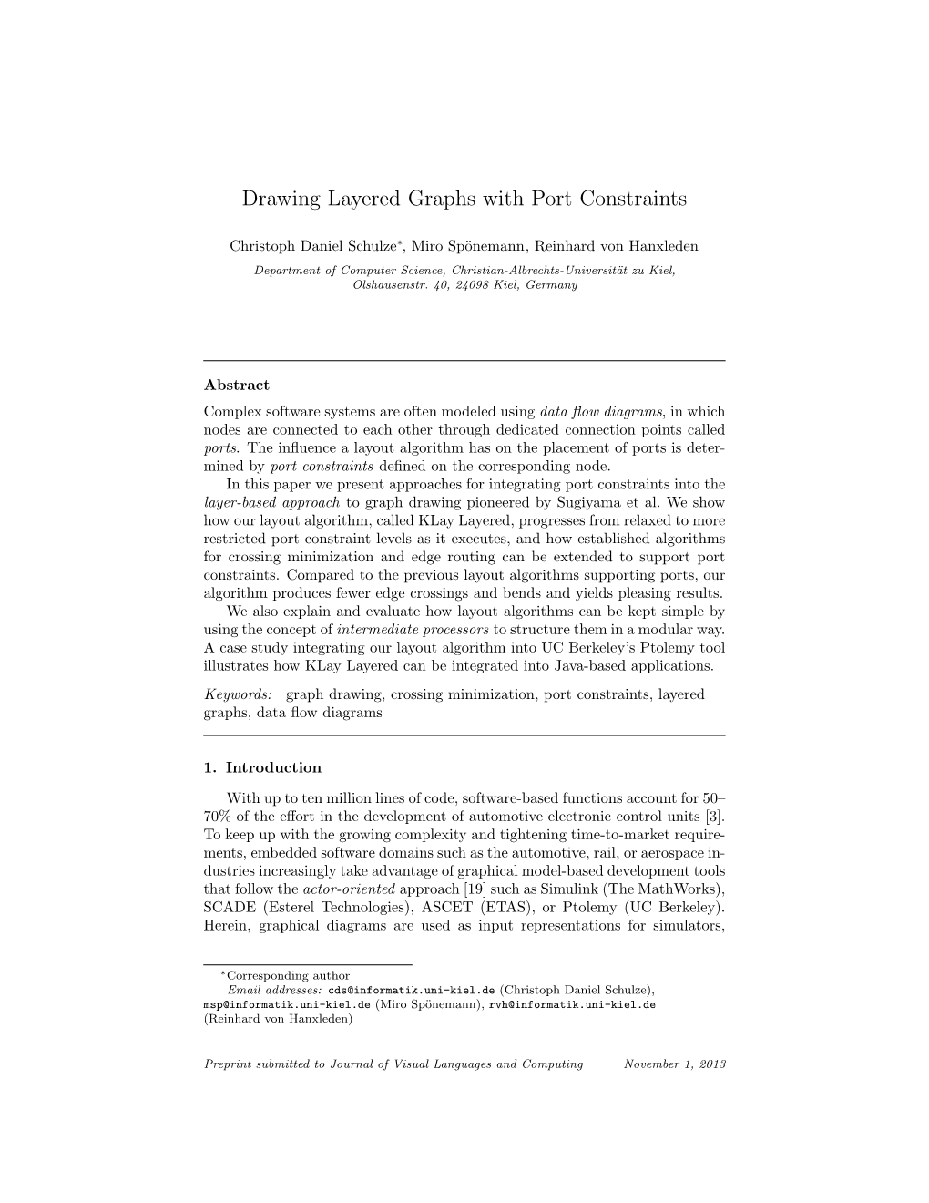 Drawing Layered Graphs with Port Constraints