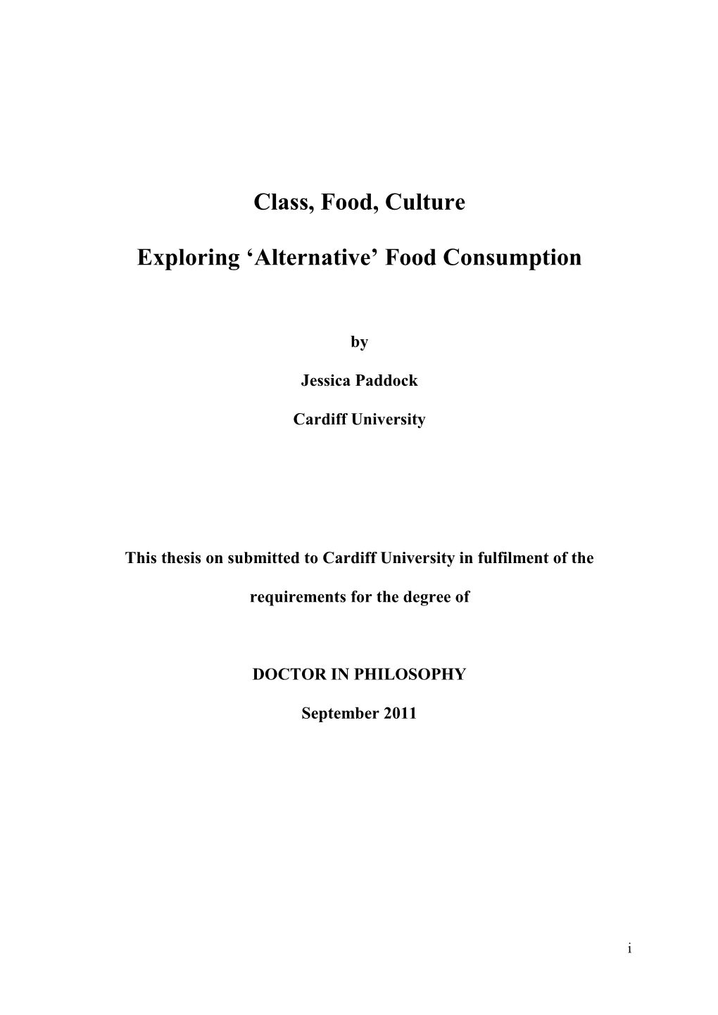 Food Consumption