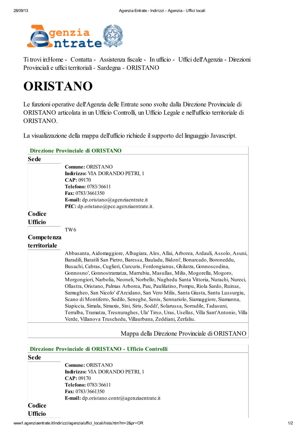 Oristano Oristano