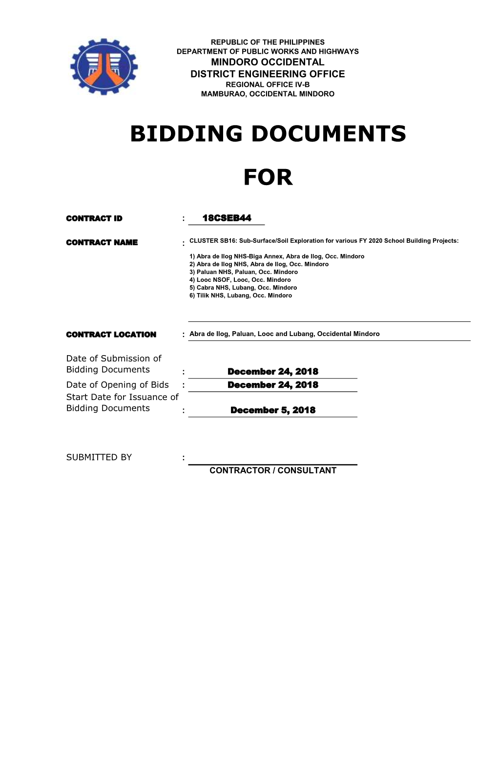 Philippine Bidding Documents