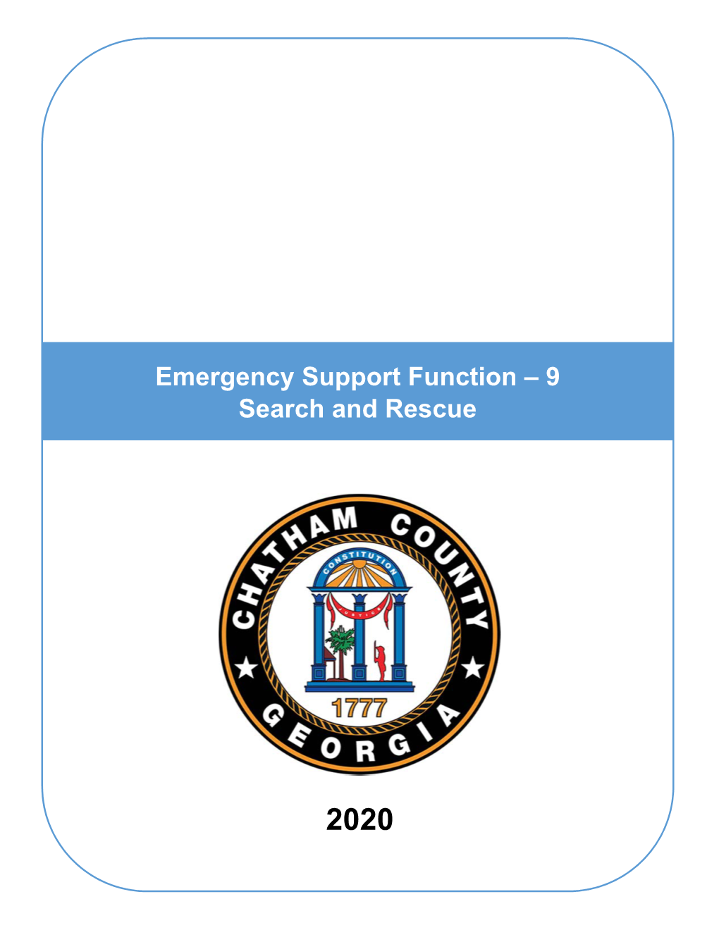 Emergency Support Function – 9 Search and Rescue