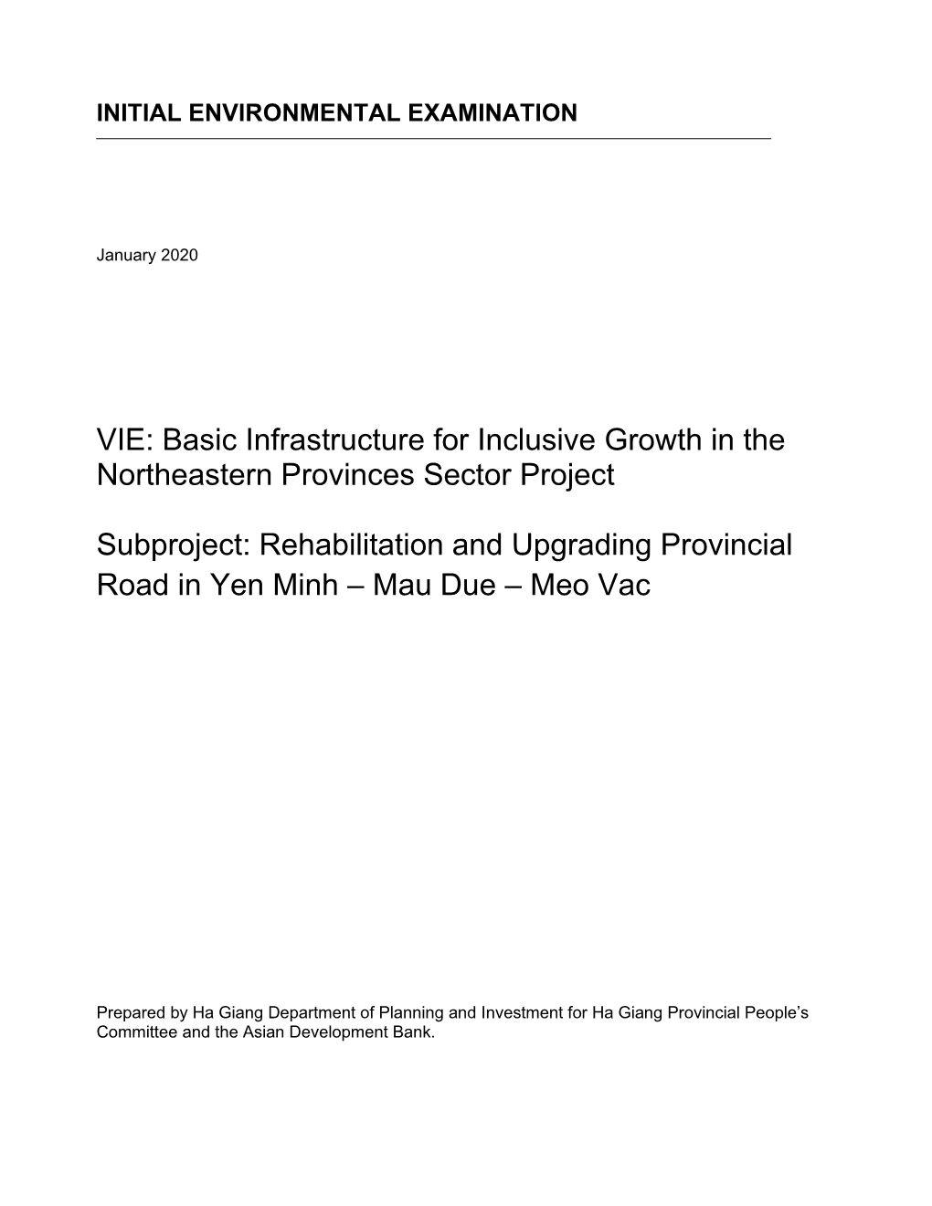 49026-002: Basic Infrastructure for Inclusive Growth in Northeastern