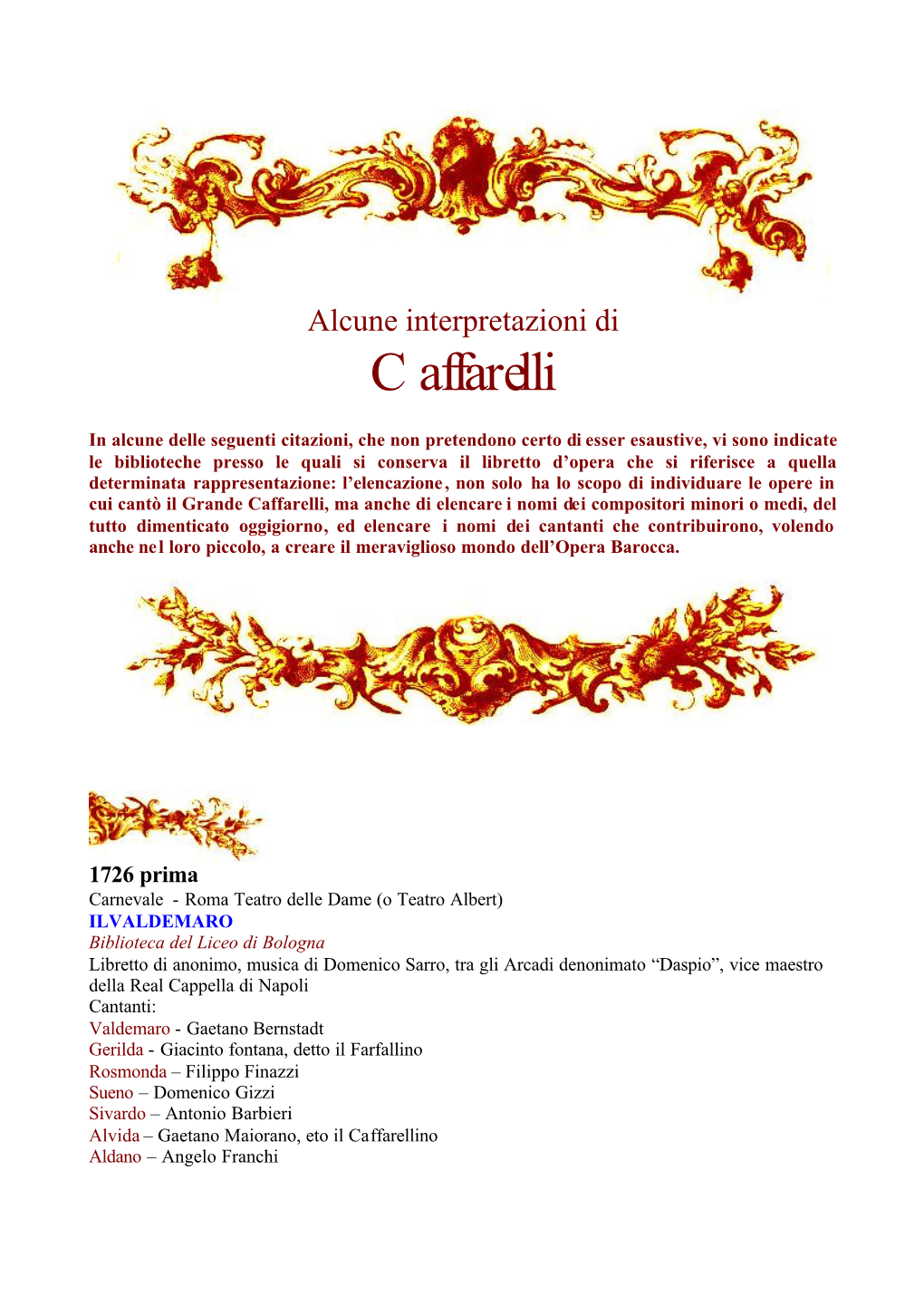 Alcune Interpretazioni Di Caffarelli