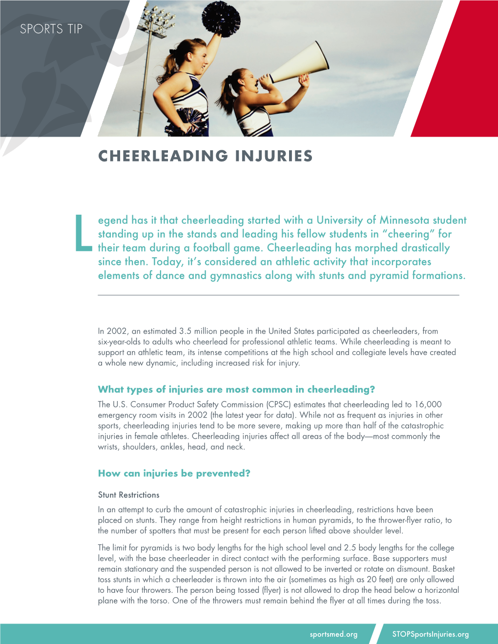 Cheerleading Injuries