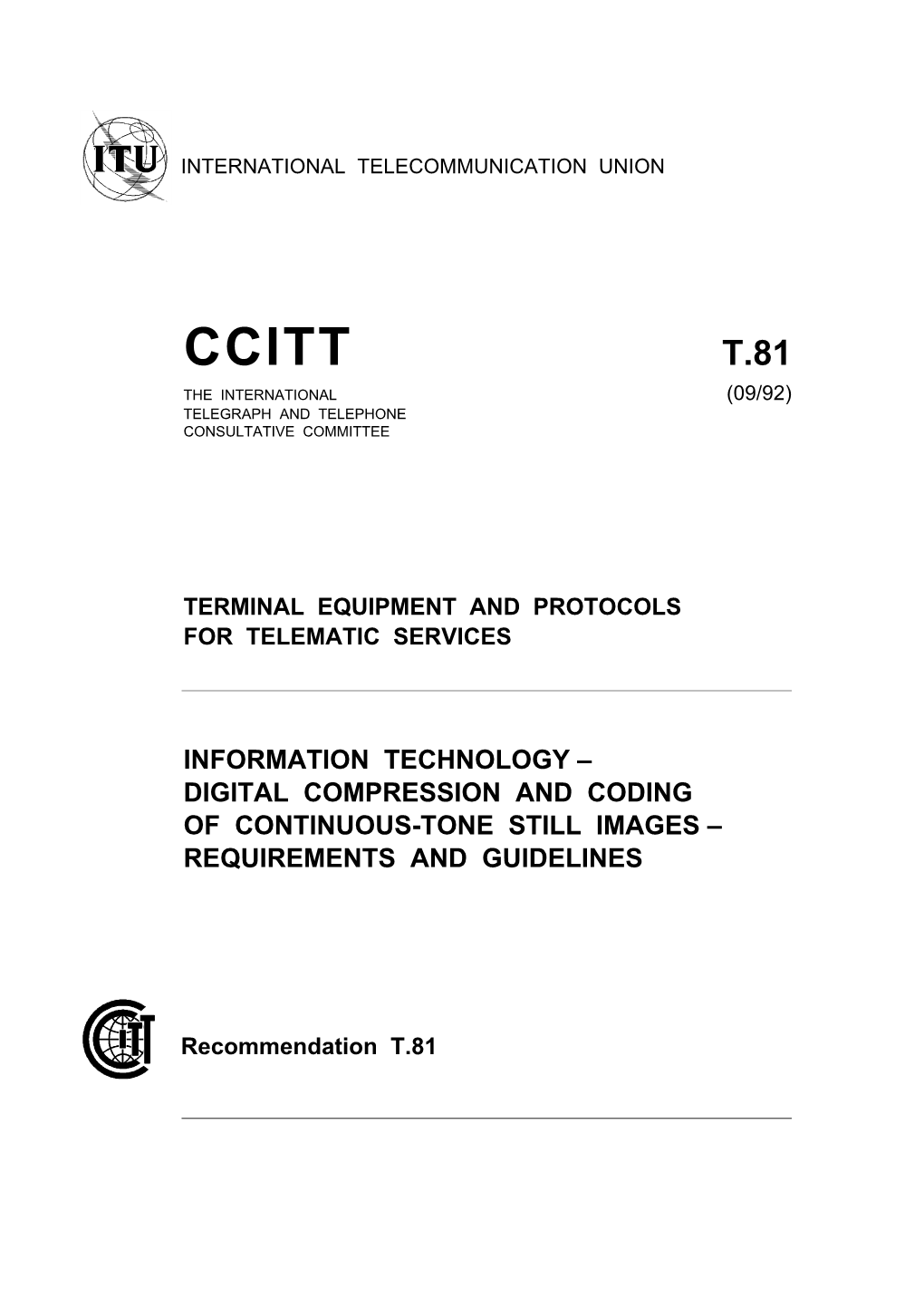 JPEG) of ISO/IEC JTC 1/SC 29/WG 10