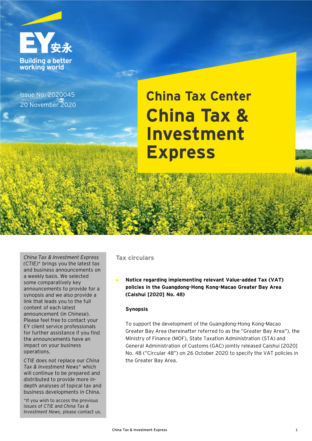 China Tax & Investment Express