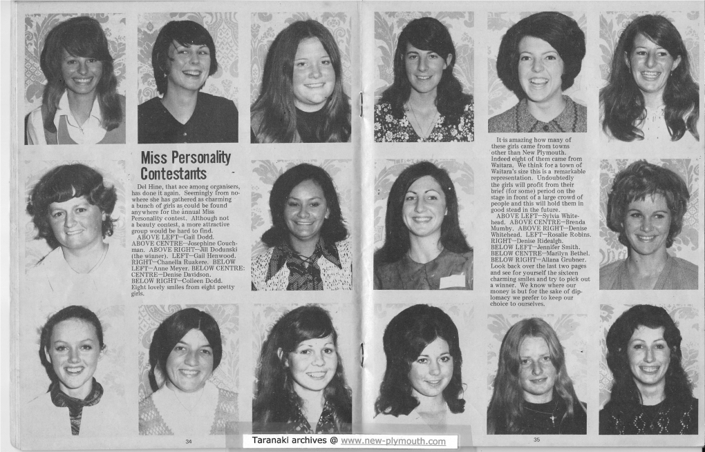 Miss Personality Contestants
