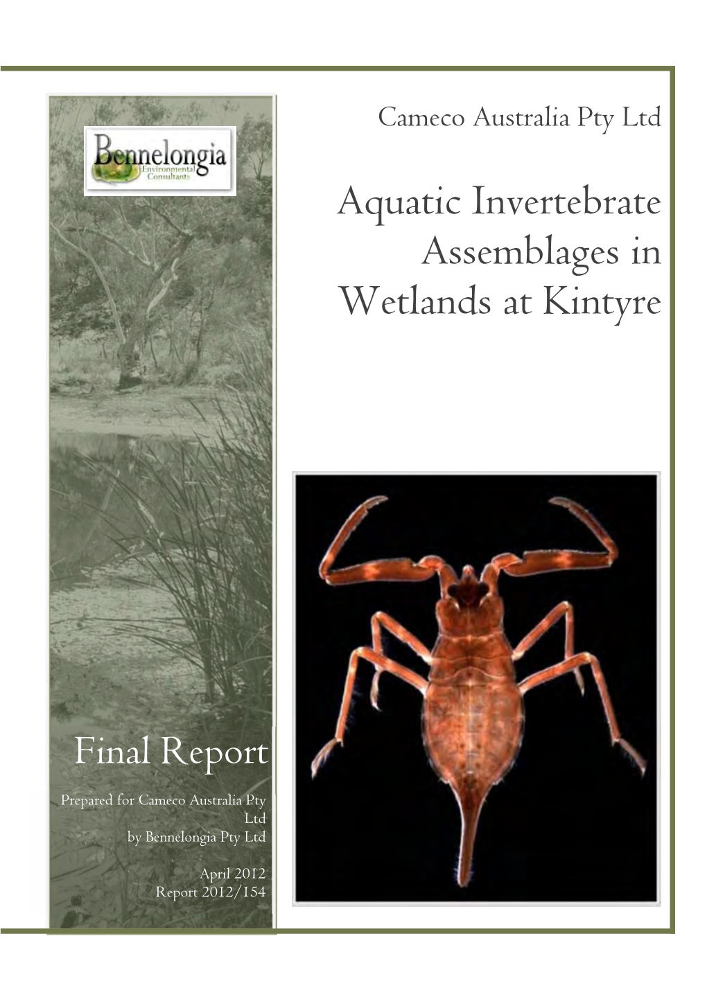 Aquatic Invertebrate Report