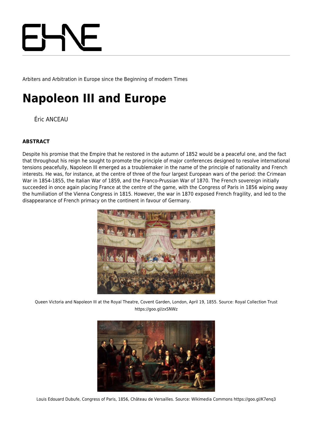 Napoleon III and Europe