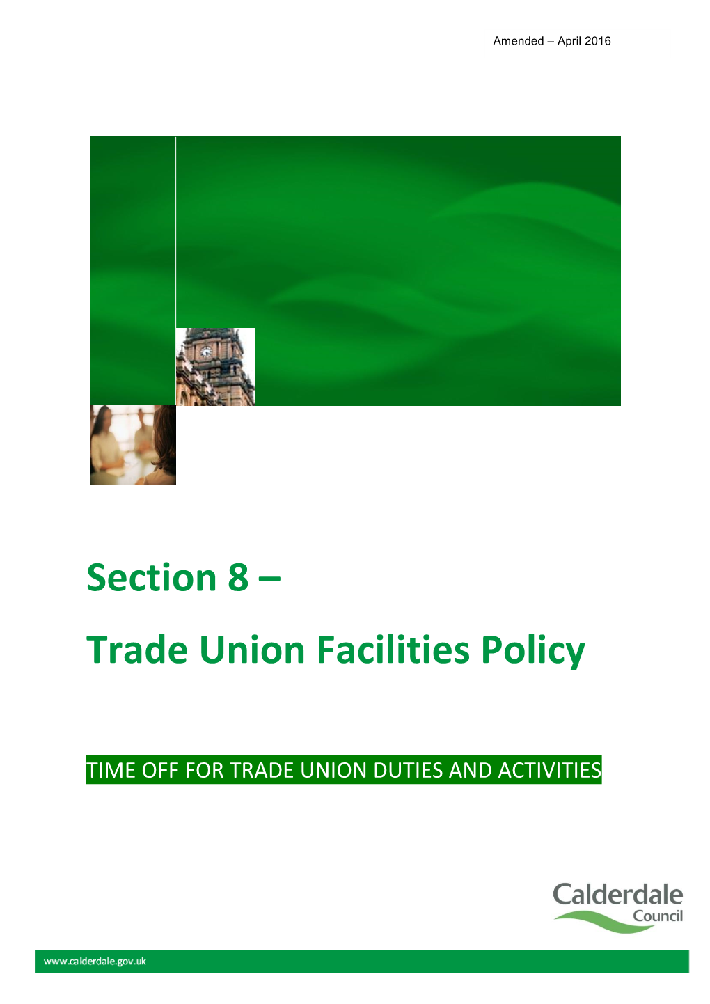 Trade Union Facilities Policy