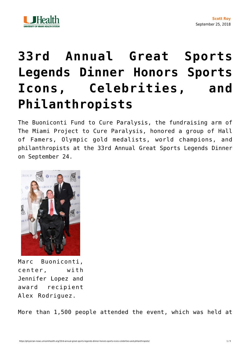 33Rd Annual Great Sports Legends Dinner Honors Sports Icons, Celebrities, and Philanthropists