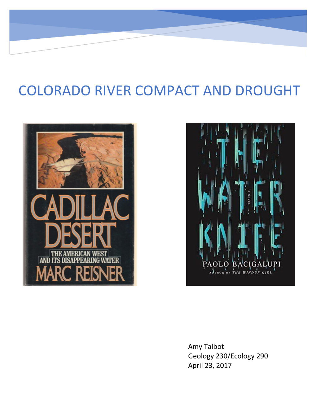 Colorado River Compact and Drought
