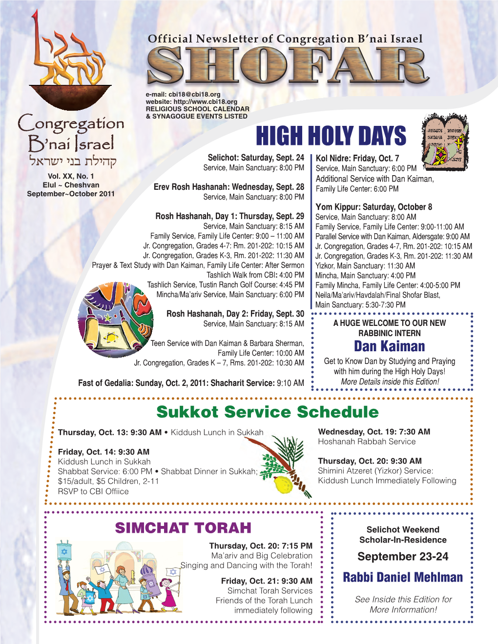 HIGH HOLY DAYS Selichot: Saturday, Sept