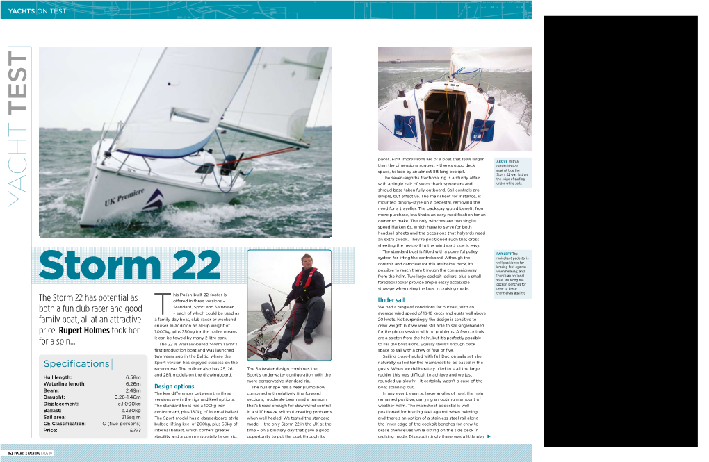 The Storm 22 Has Potential As Both a Fun Club Racer and Good Family Boat