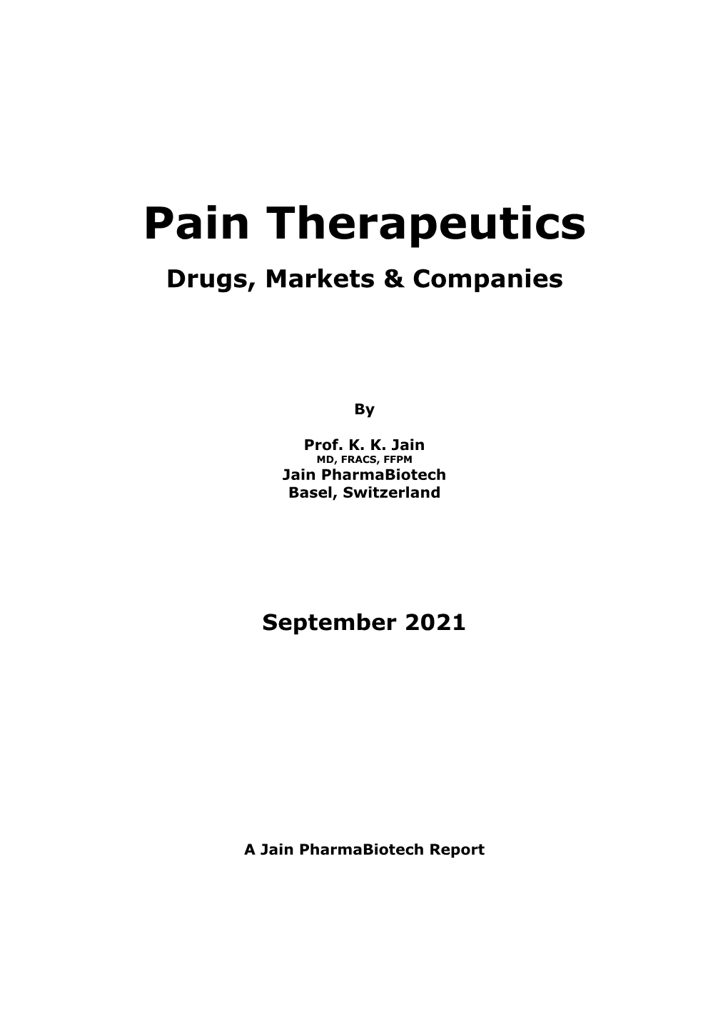 Pain Therapeutics