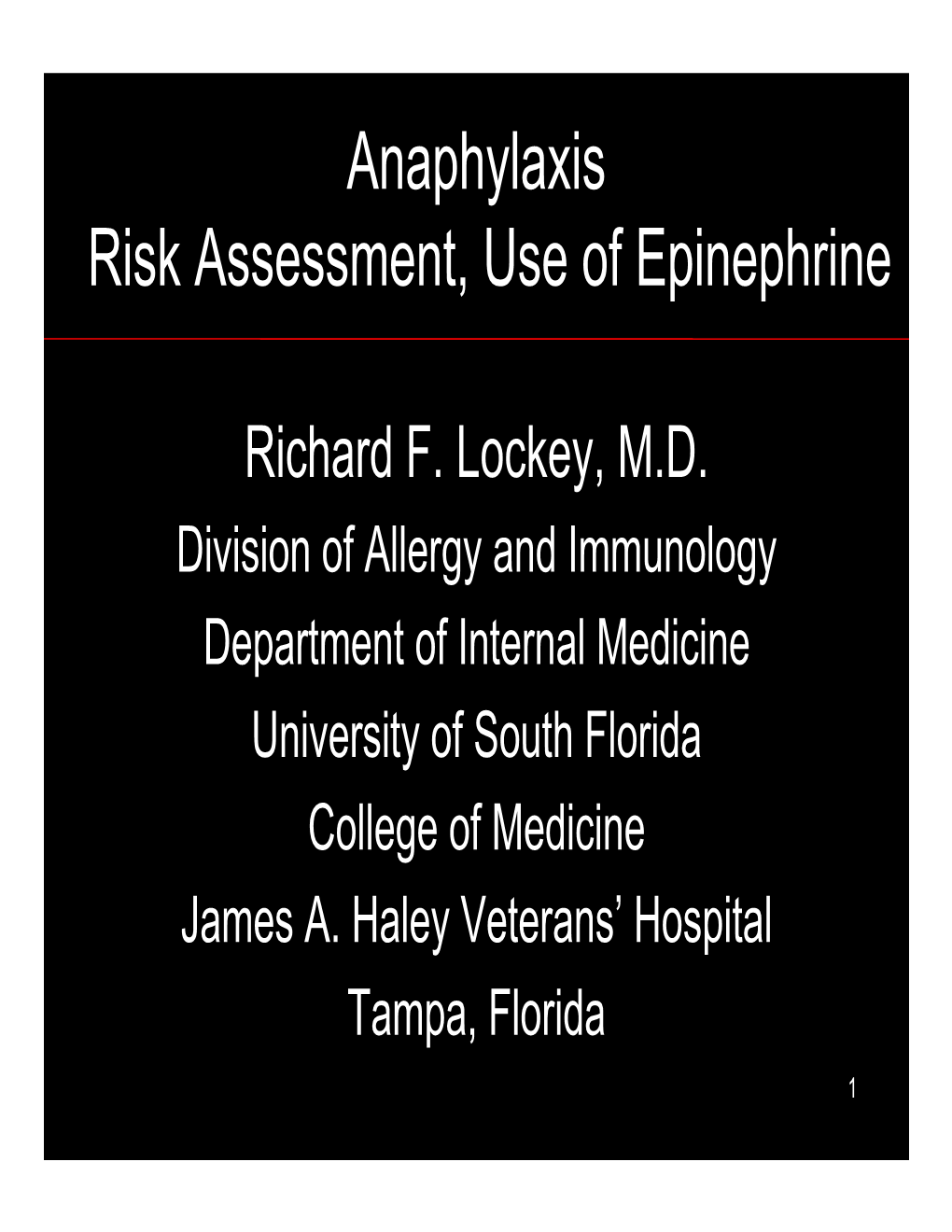 Treatment of Anaphylaxis-Lockey