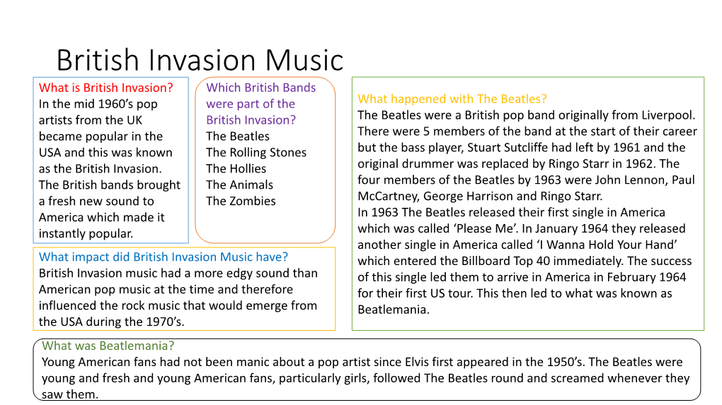 British Invasion Music