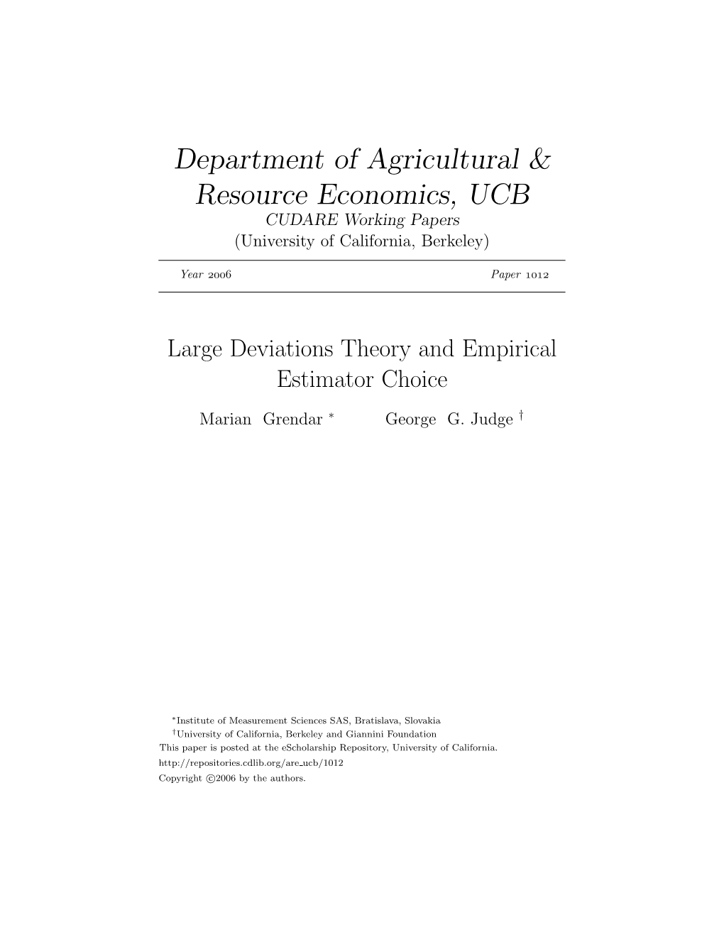 Large Deviations Theory and Empirical Estimator Choice