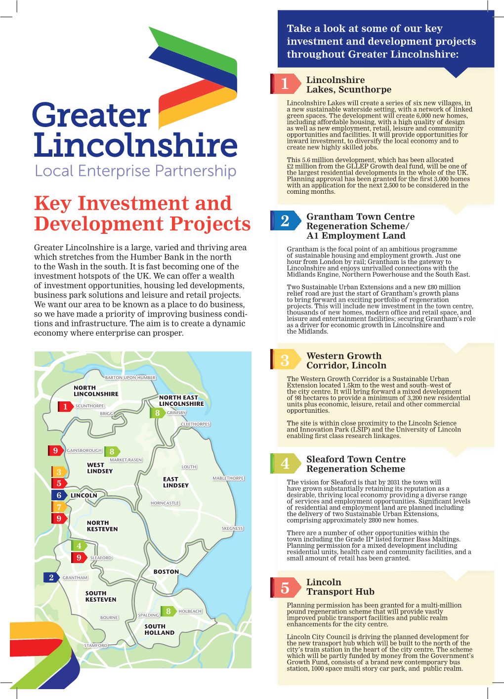 Key Investment and Development Projects Throughout Greater Lincolnshire