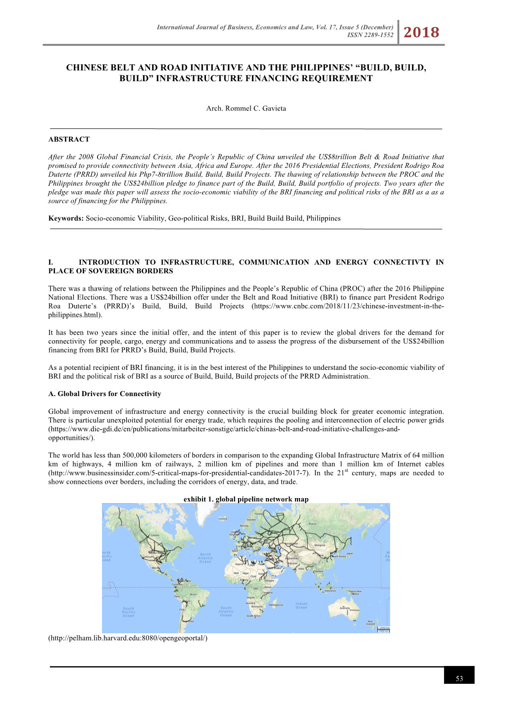 Chinese Belt and Road Initiative and the Philippines’ “Build, Build, Build” Infrastructure Financing Requirement