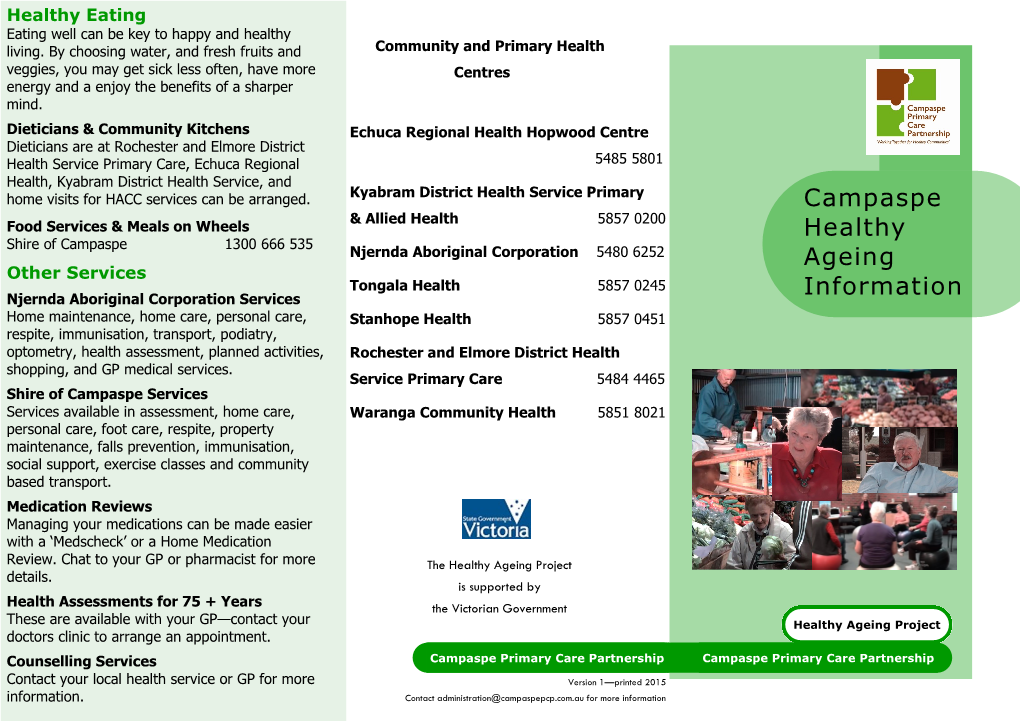 Campaspe Healthy Ageing Information