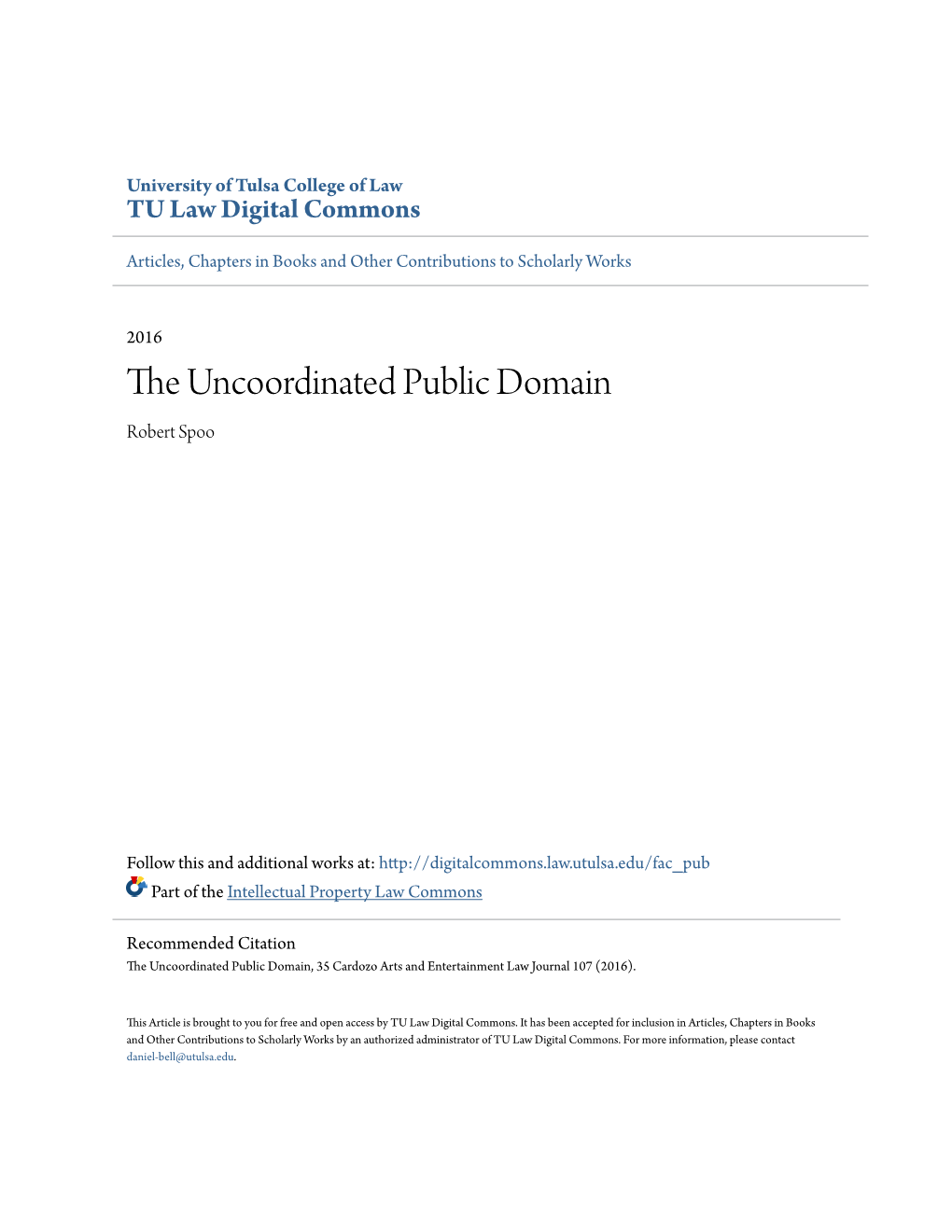 The Uncoordinated Public Domain