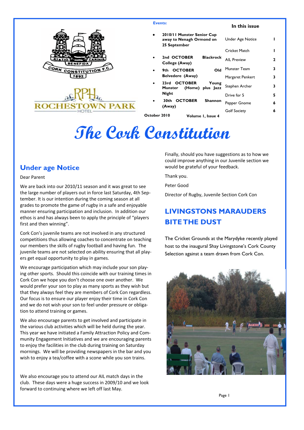 CCFC Oct 2010 Ezine Issue 4