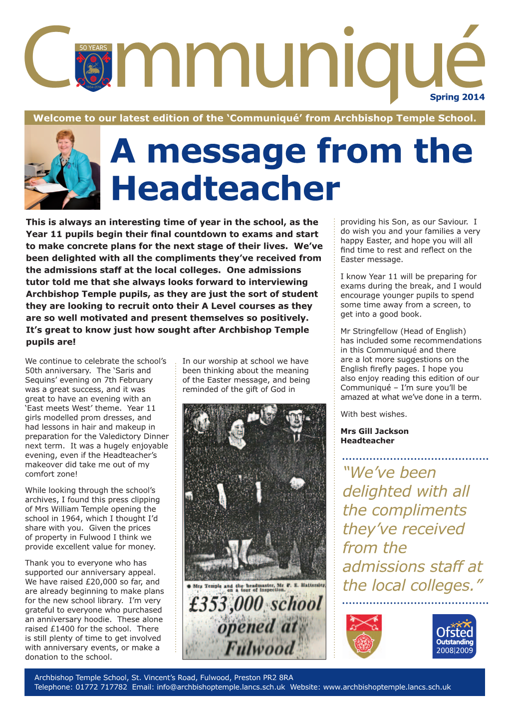 A Message from the Headteacher