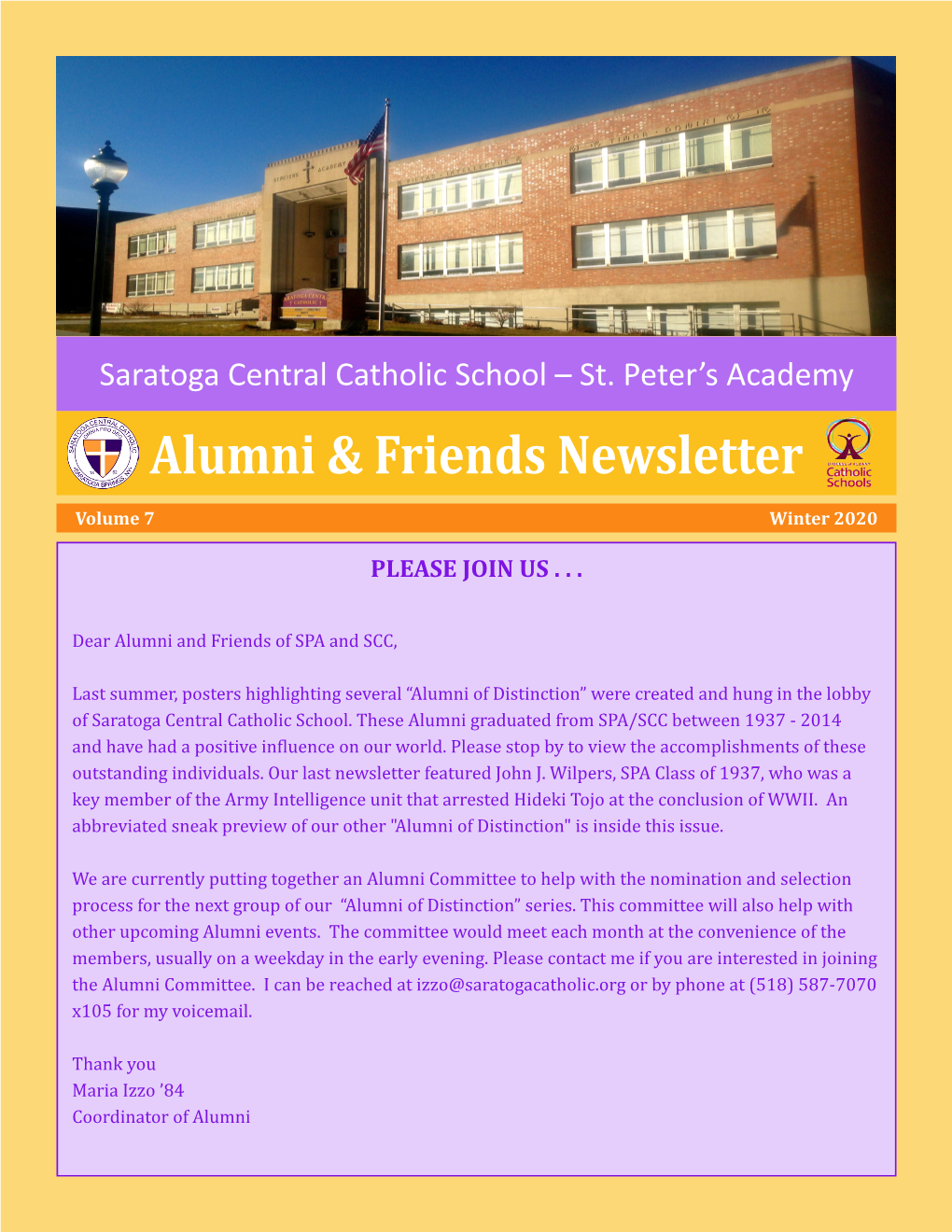 Alumni & Friends Newsletter