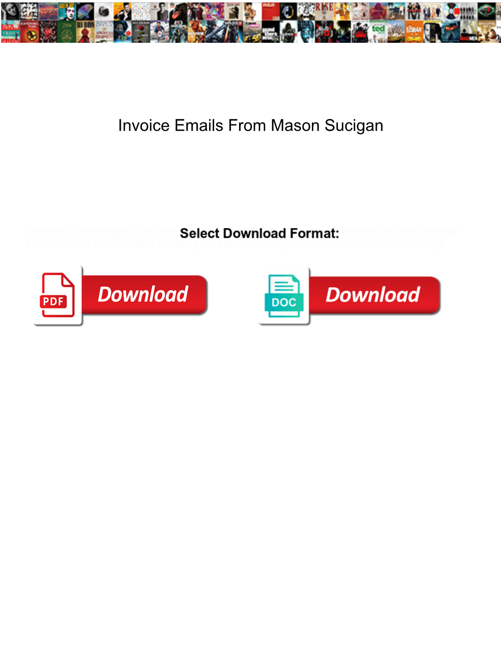 Invoice Emails from Mason Sucigan