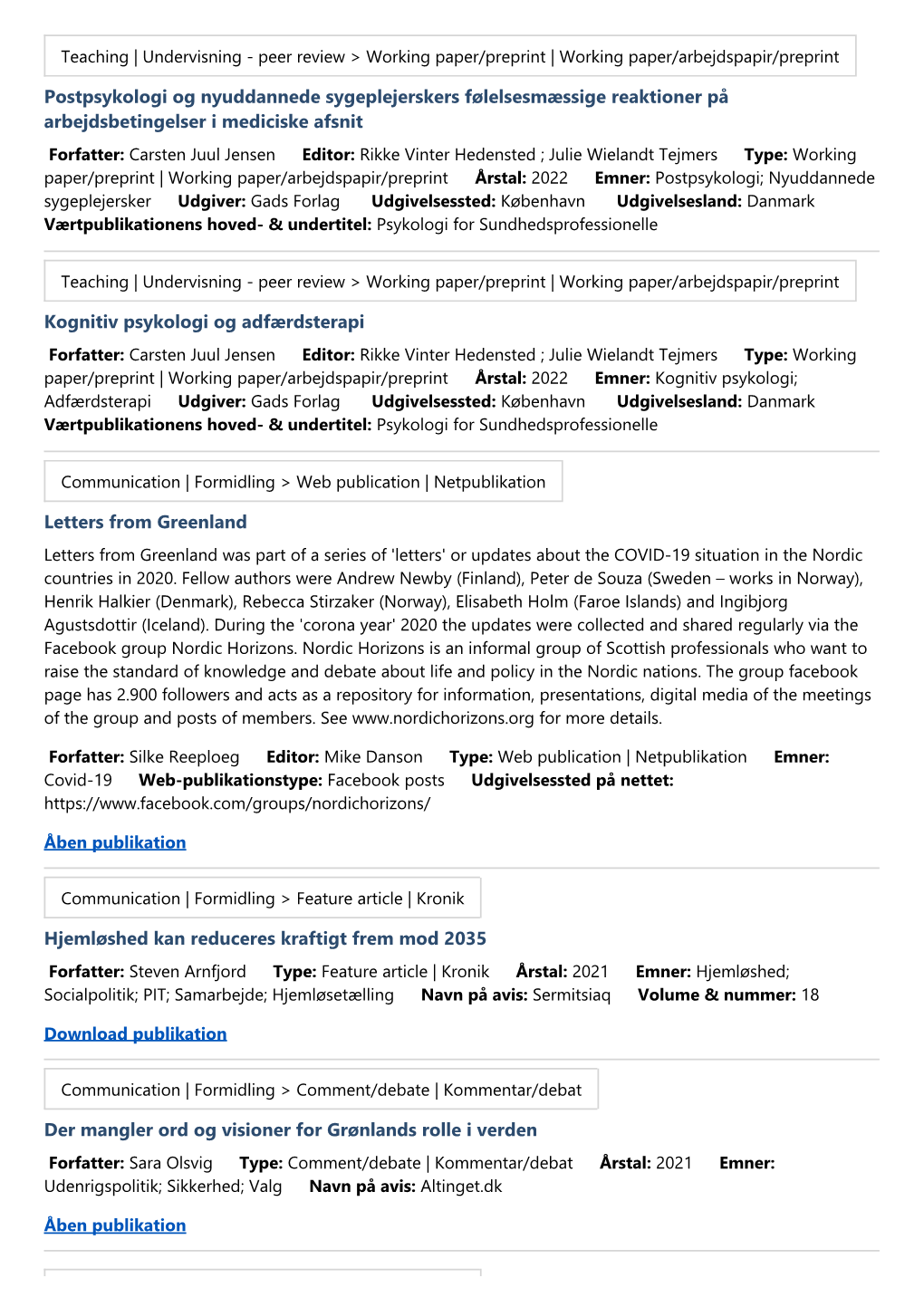 Testing the Environmental Kuznets Curve Greenland's Emerging So