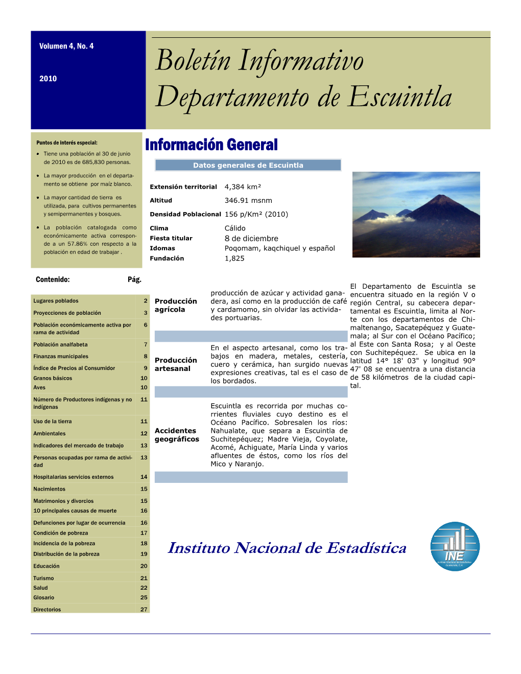 Boletín Informativo Departamento De Escuintla