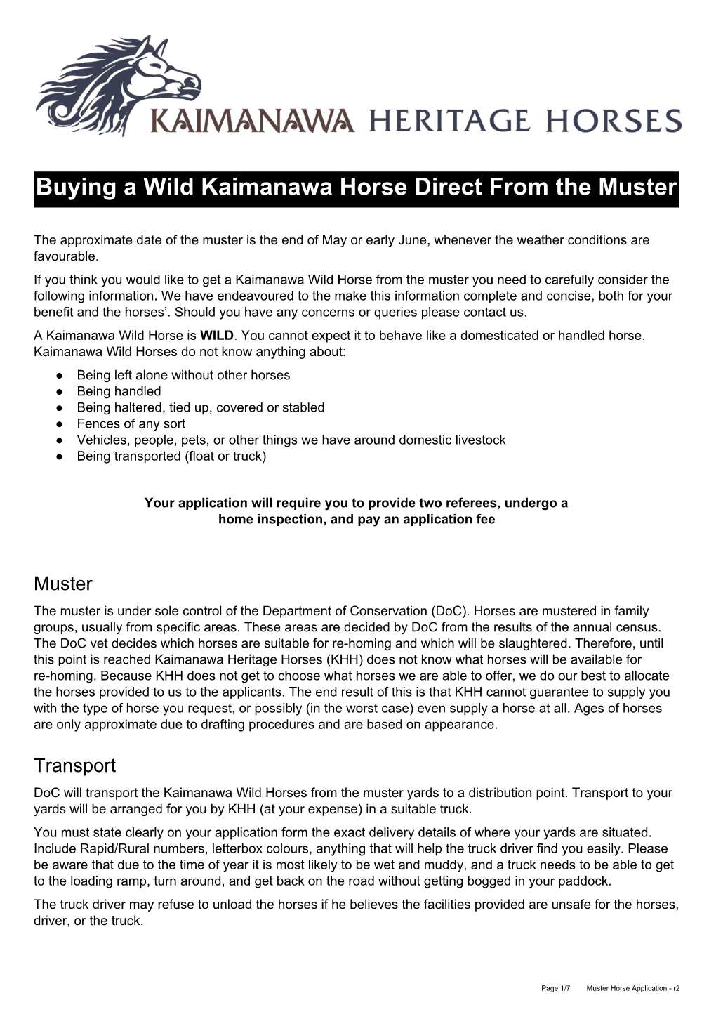 Buying a Wild Kaimanawa Horse Direct from the Muster