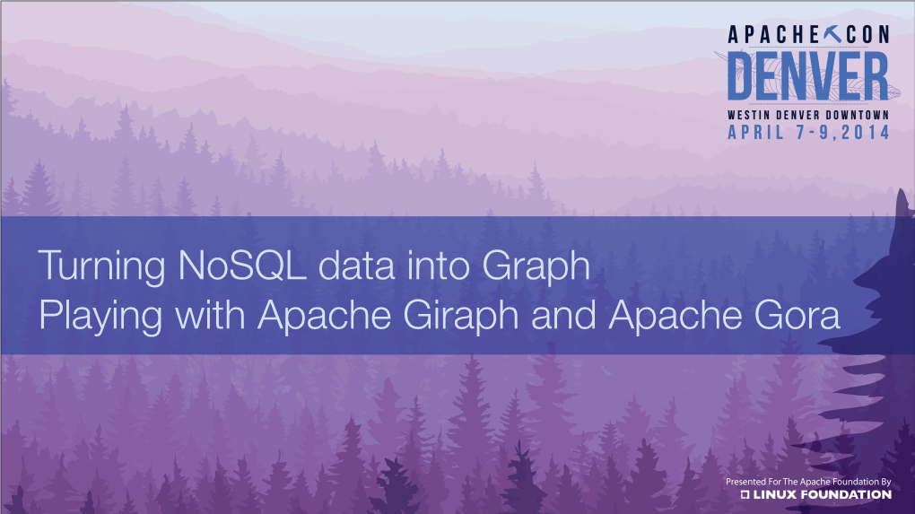 Turning Nosql Data Into Graph Playing with Apache Giraph and Apache Gora Team Renato Marroquín ! • Phd Student: • Interested In: Information Retrieval