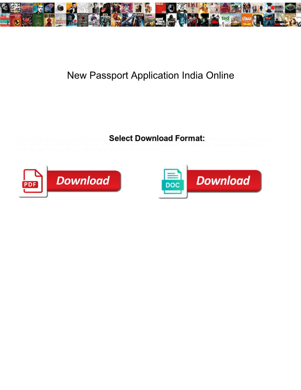 New Passport Application India Online