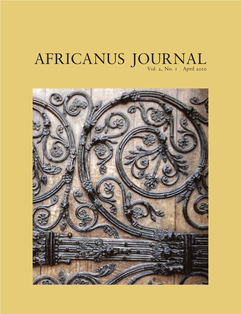 Africanas Journal Vol 2 No 1.Indd