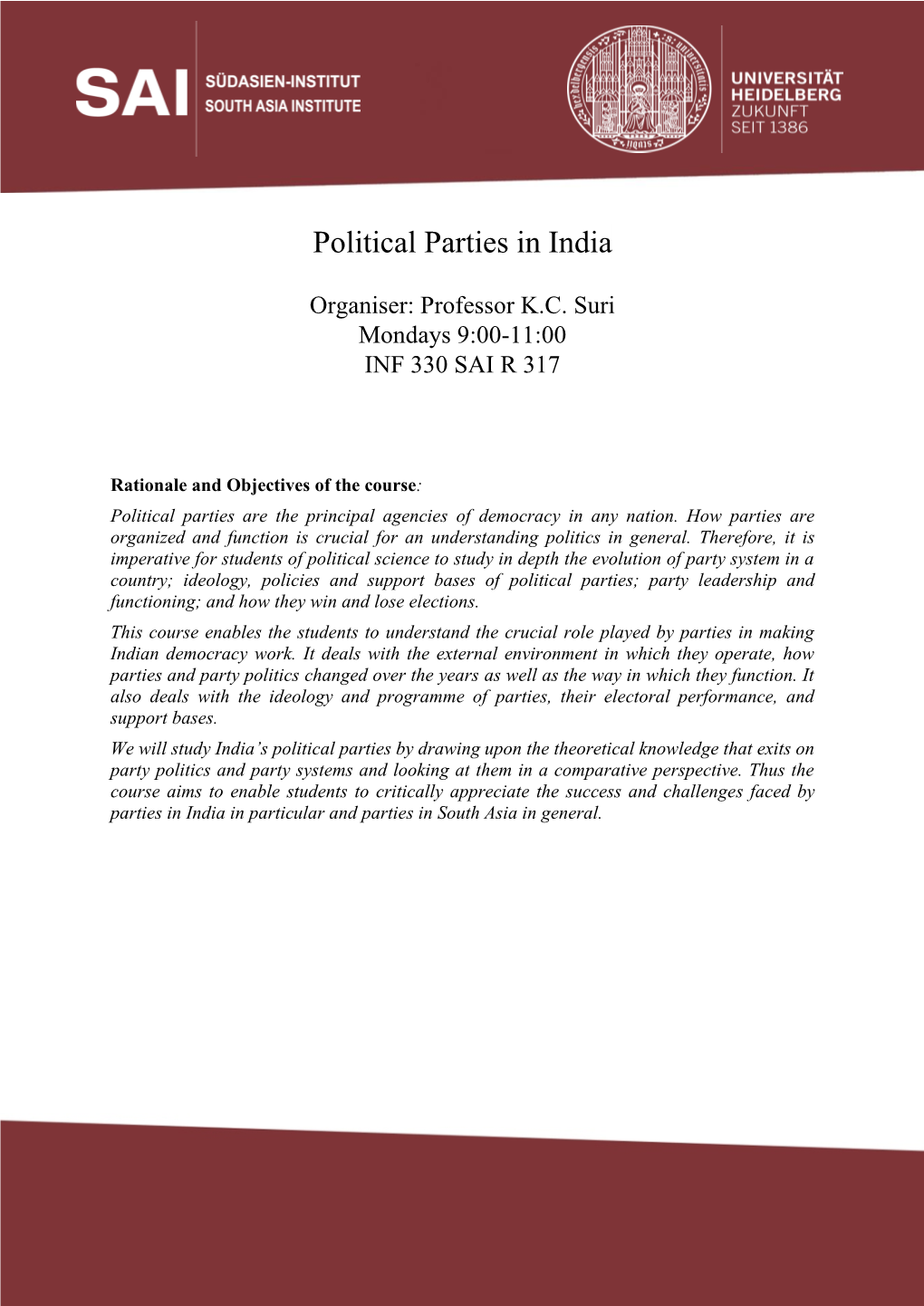 Political Parties in India