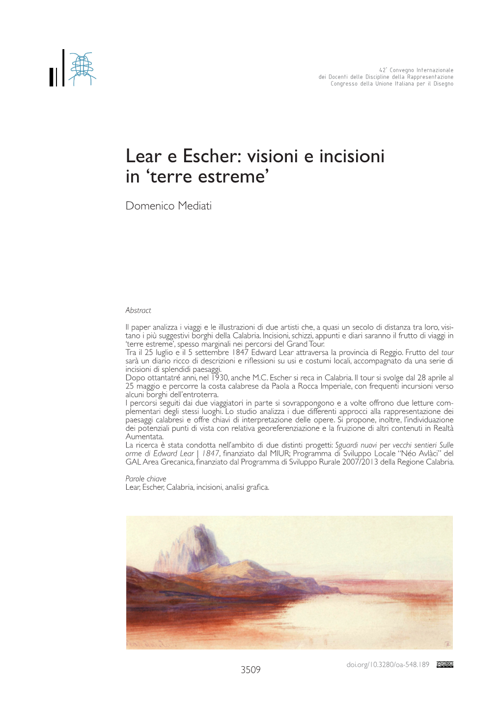 Lear E Escher: Visioni E Incisioni in 'Terre Estreme'