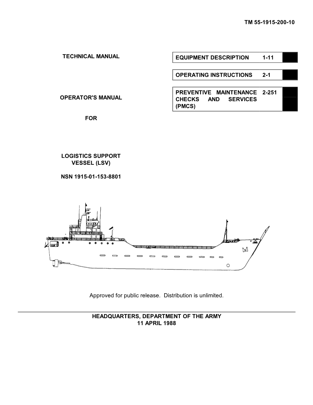 Tm 55-1915-200-10 Technical Manual Operator's Manual