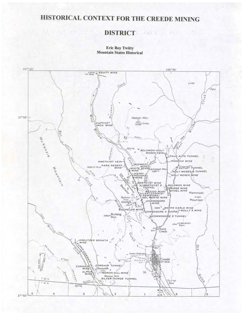 Historical Context for the Creede Mining District